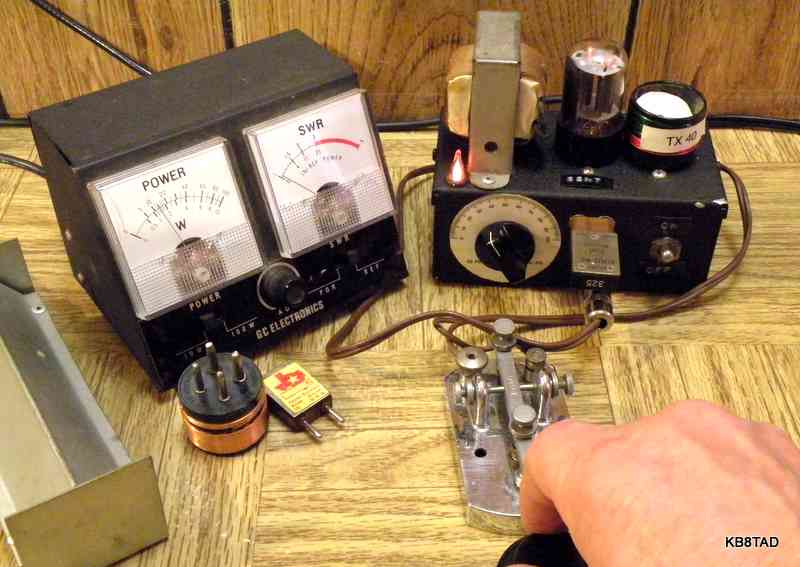 6SN7 QRP Transmitter in Action
