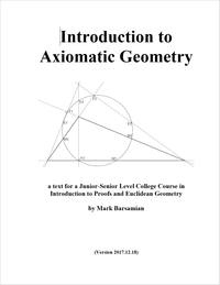 click on the book to see my Textbook for Axiomatic Geometry