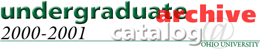 2000-2001 Ohio University Undergraduate Catalog