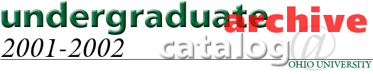 2001-2002 Ohio University Undergraduate Catalog