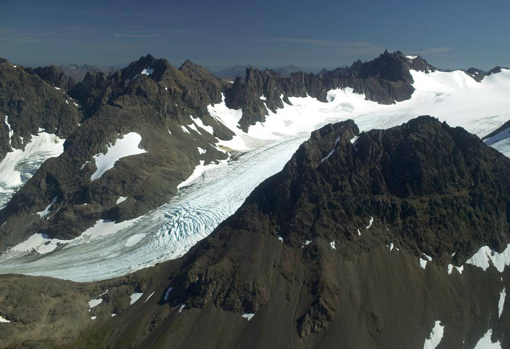 An alpine glacier in Togiak National Wildlife Refuge, Alaska