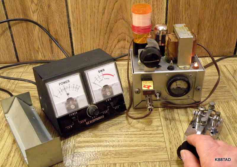 6SN7 QRP Transmitter in Action