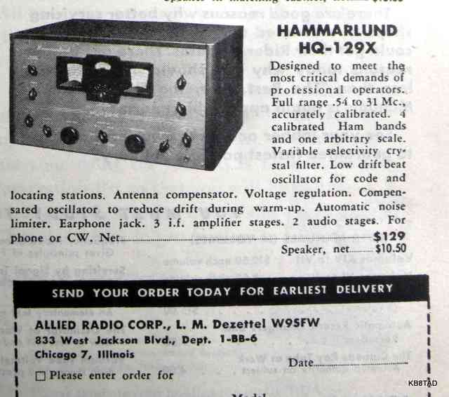 HQ-129X Allied Radio ad1