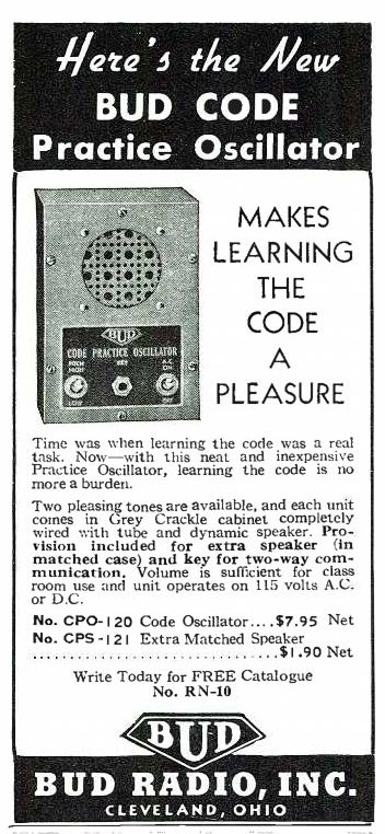 Bud CPO-120 code practice oscillator