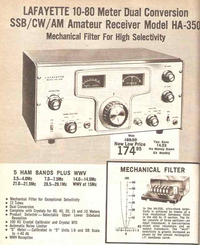 Lafayette HA-350 catalog description 1966