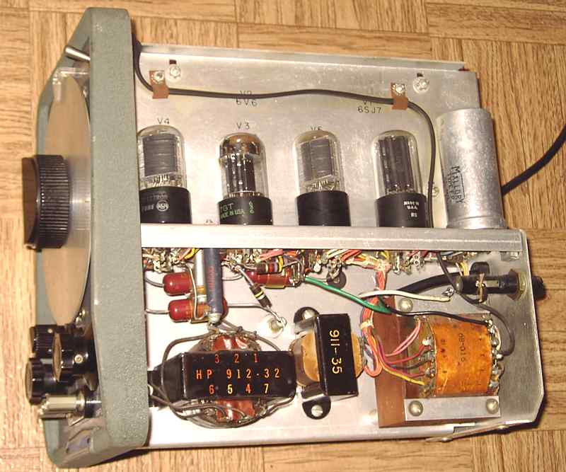 HP200AB chassis showing amp section