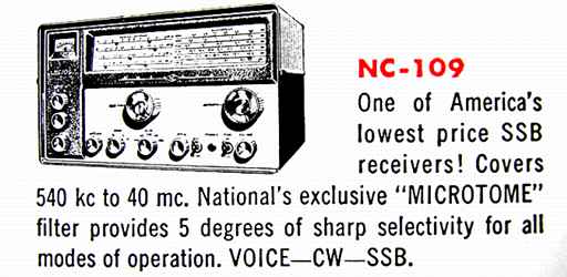 Manual for National NC109 Receiver NC 109  NC-109 