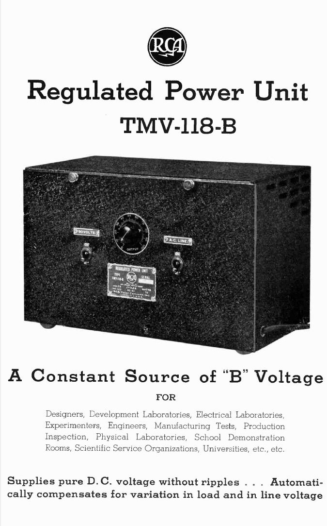 RCA regulated power supply