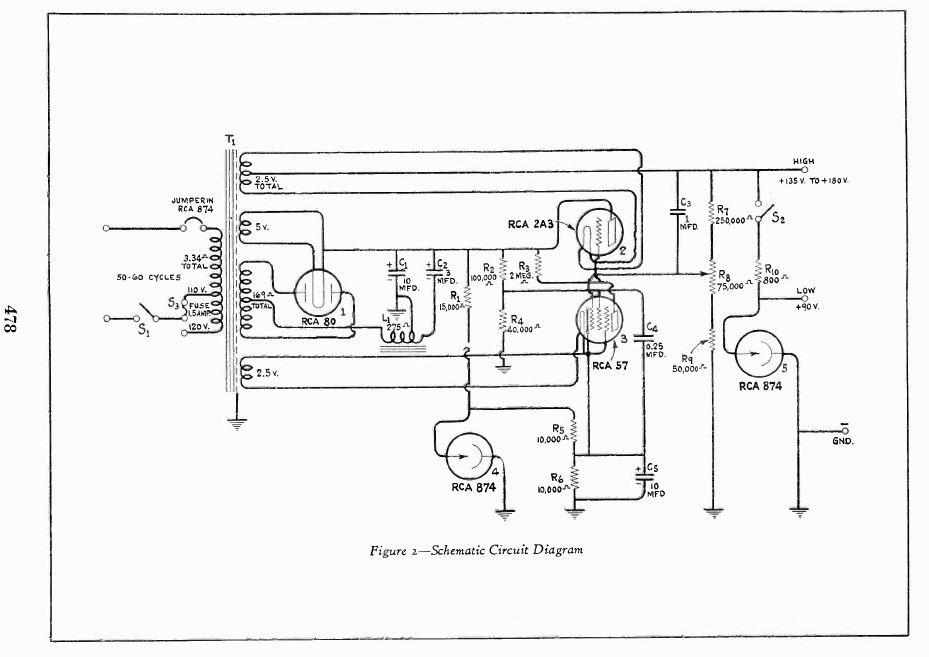 RCA regulated power supply full_schematic