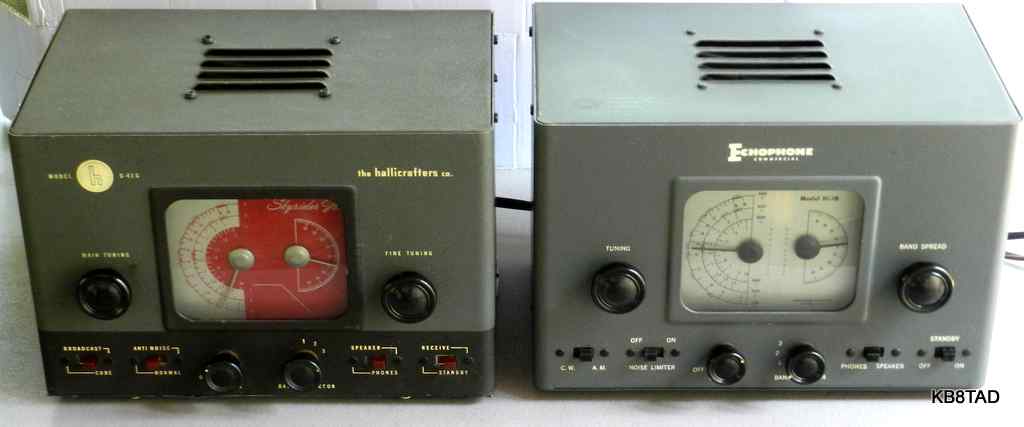 Hallicrafters S-41G and Echophone EC-1B