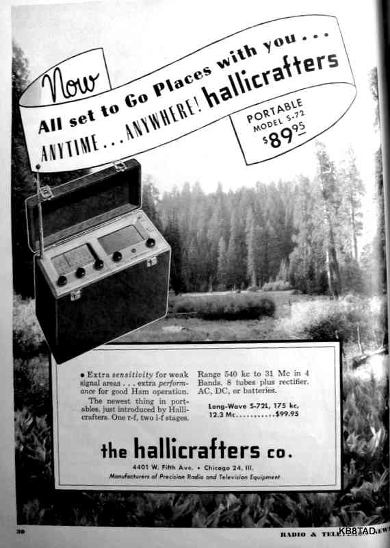 Hallicrafters S-72 ad