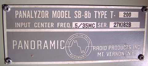 SB-8b Panalyzor logo plate