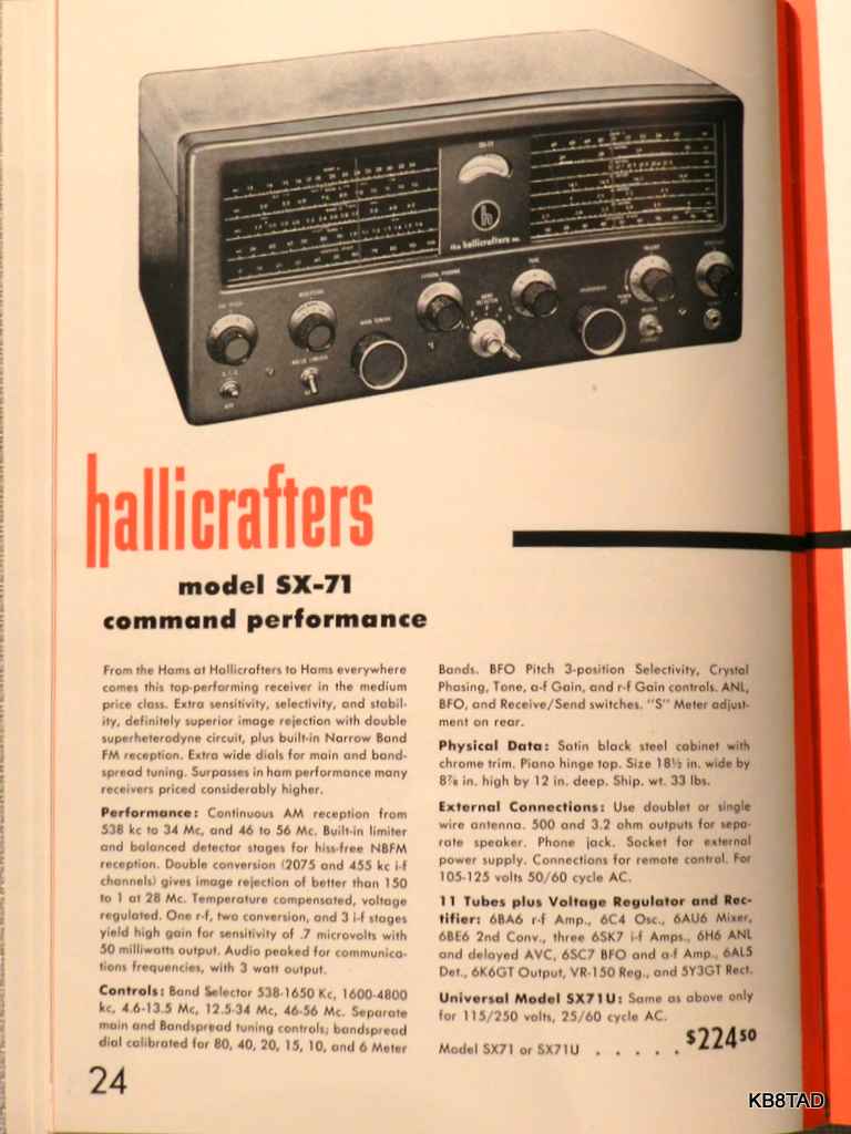 Hallicrafters SX-71 ad