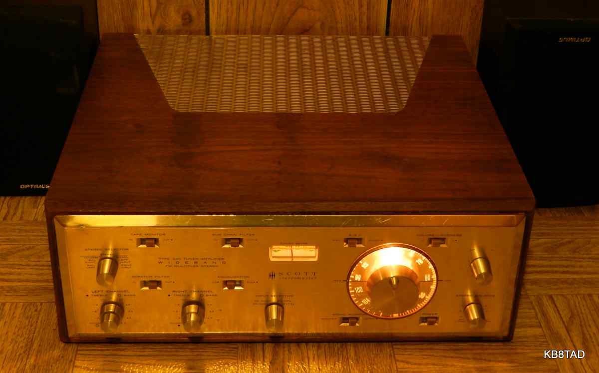 HH Scott 340 Stereomaster tuner-amplifier with case