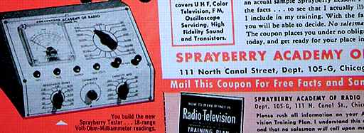  Sprayberry Academy of Radio Ad 1/56 Poptronics (42k)