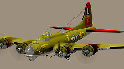 B-17G Flying Fortress Model and Rig